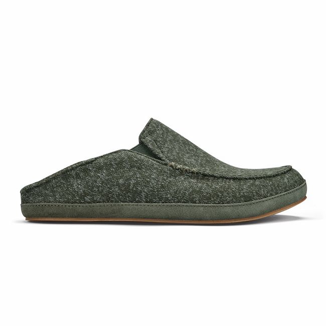 Zapatos Olukai Moloā Hulu - Pantuflas Hombre Verdes 20345-297